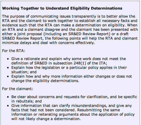 Working Together To Resolve SR&ED Issues