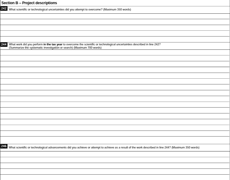 Section B Project Description in relation to Technical Narrative Length Limits